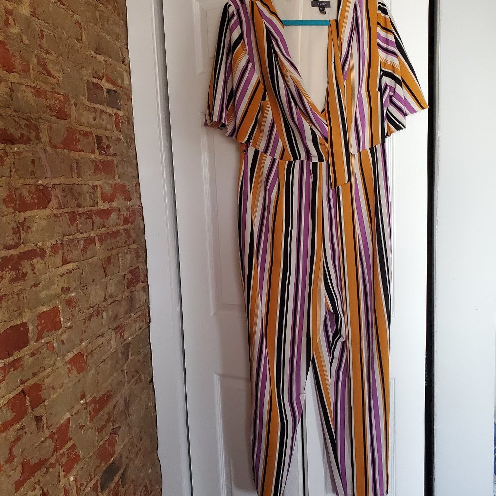Primark striped jumpsuit